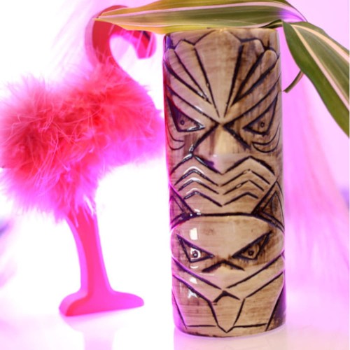 Tiki Mug, kubek Tiki - Catblues 500 ml kubek ceramiczny, twarz wojownika