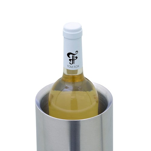 Pojemnik termoizolacyjny na butelkę wina, stal nierdzewna, wysokość 20 cm