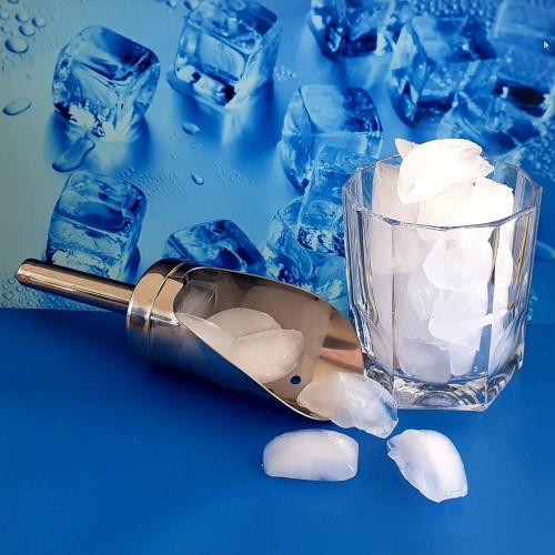 Szufelka do lodu z ociekaczem ze stali nierdzewnej