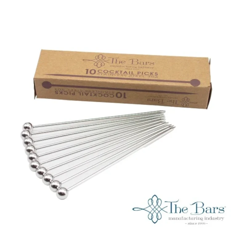 Wykałaczki ze stali nierdzewnej do koktajli – zestaw 10 sztuk.webp
