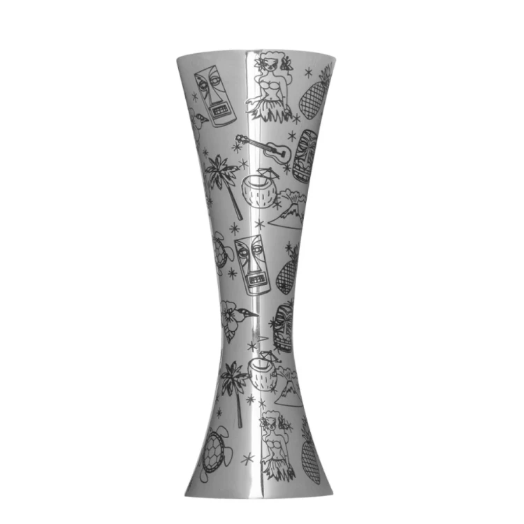 Tiki Jigger 25/50 ml, Aero – miarka barmańska w stylu tropikalnym
