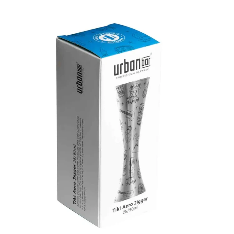 Tiki Jigger 25/50 ml, Aero – miarka barmańska w stylu tropikalnym