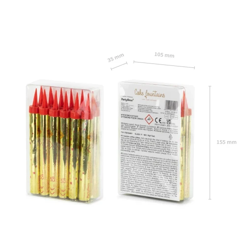 Fontanny tortowe, 12 cm, raca, fajerwerki, opakowanie 12 szt.