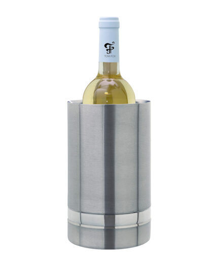 Pojemnik termoizolacyjny na butelkę wina, stal nierdzewna, wysokość 20 cm