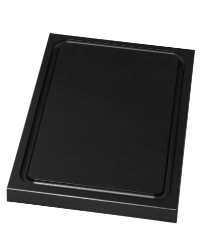 Deska do krojenia z rynną, 30 x 20 cm, czarna