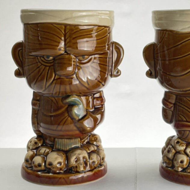 Tiki Mug - Skully, kubek Tiki, 480 ml kubek ceramiczny, brązowy